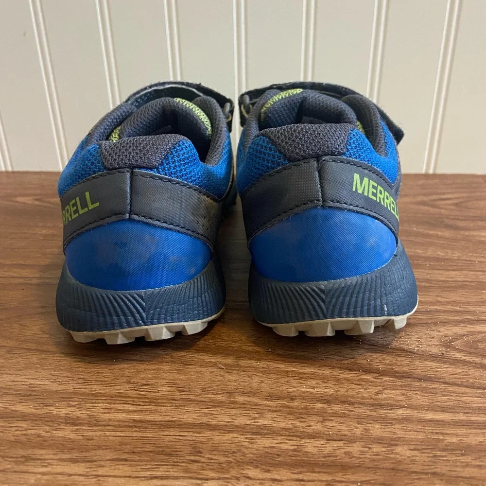 Merrell Nova 2 Trail Runner Sneaker Hook & Loop Blue Green Youth 3 - Picture 5 of 12